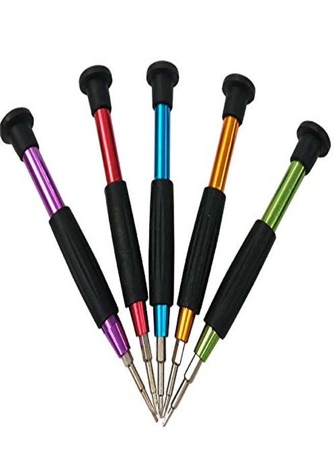 Wroughton 5 Metal Precision Screwdriver Set for Mobile Repairing With Set of 3 ESD Non-Magnetic Tweezers- Straight, Flat & Curved - Image 2